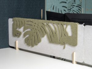 écran de bureau piétements bois